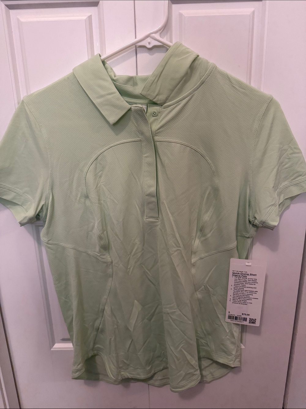 Lululemon Kohlrabi Green quick drying short sleeve polo